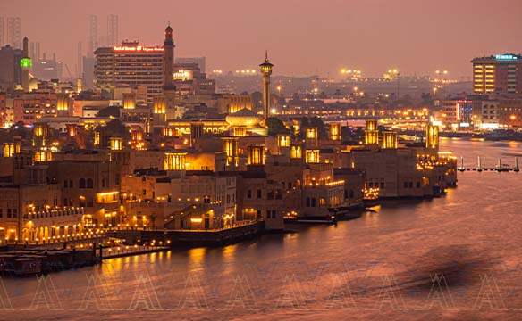 panoramic view of old Dubai